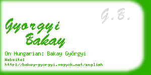 gyorgyi bakay business card