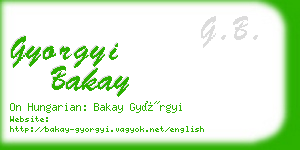 gyorgyi bakay business card